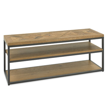 Bentley Designs Indus Rustic Oak Open Entertainment Unit | Taylors on the High Street
